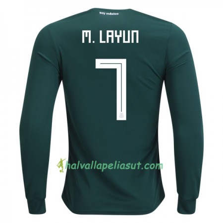 Jalkapallo Pelipaidat Meksiko M.Layun 7 World Cup 2018 Kotipaita Pitkähihainen